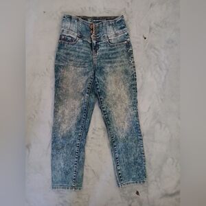 High-Waisted Blue Denim Jeans